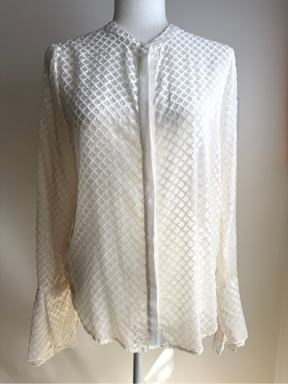 Ramy Brook Velvet Mesh Blouse – Small